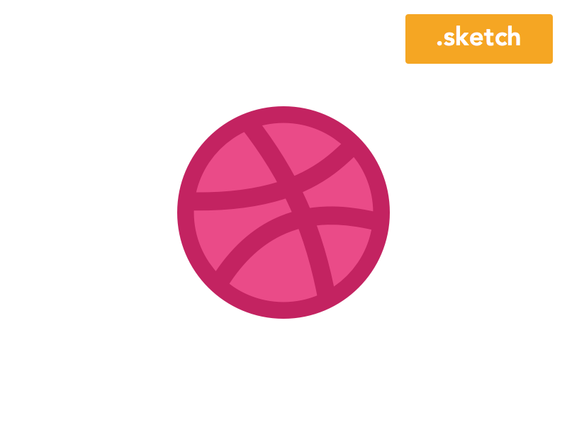 Dribbble Basketball icon Sketch Ressource