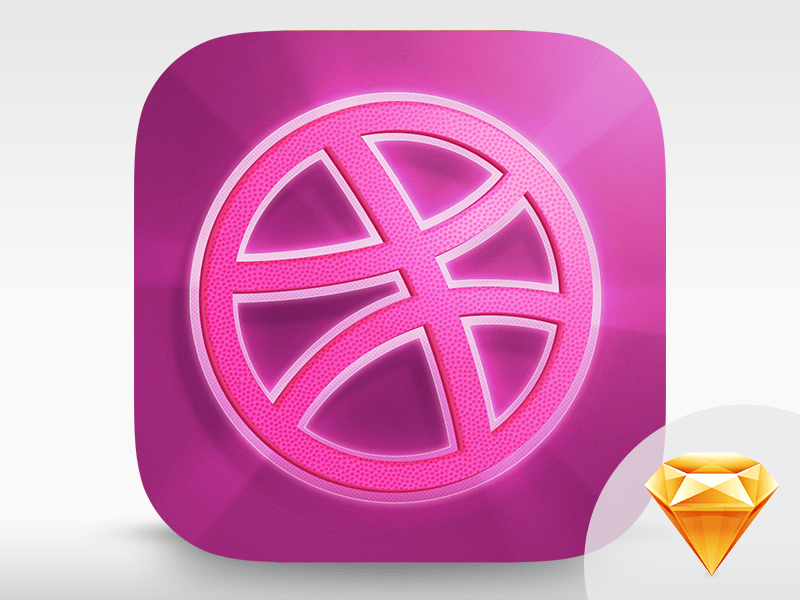 Icono de Dribble Icon Sketch Recurso