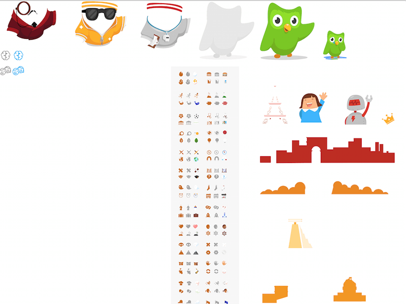 Duolingo-Vektor-Design-Sketchnressource