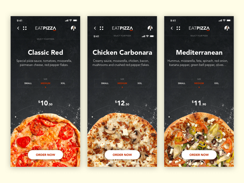Pizza Bestell-Konzept-Skizzierungsressource