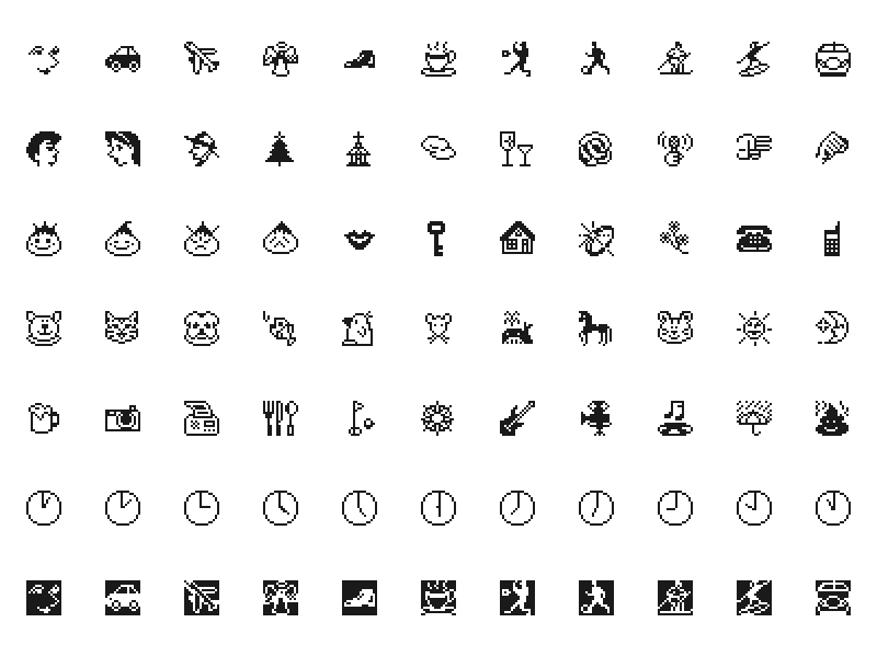 Emoji 1997 Skizzierungsressource