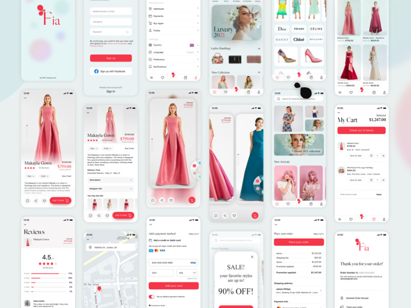 Fashion E-commerce UI Kit Sketch Resource