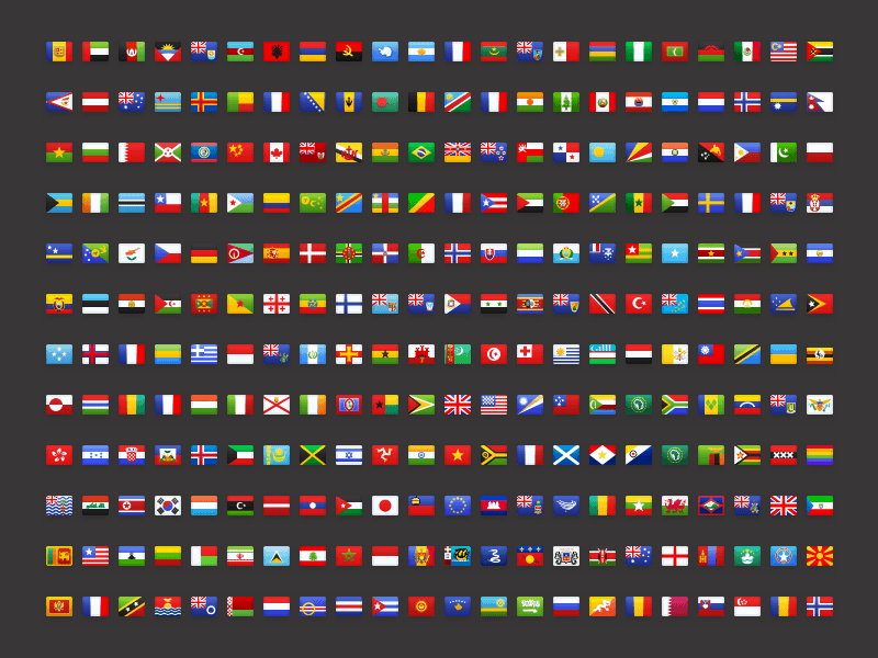 País banderas recurso de boceto