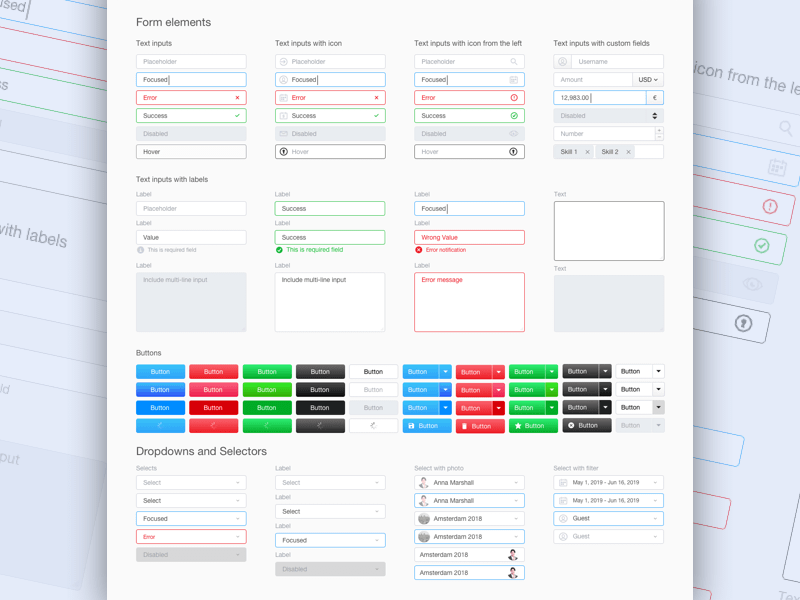 Small Form UI Kit Sketch Resource