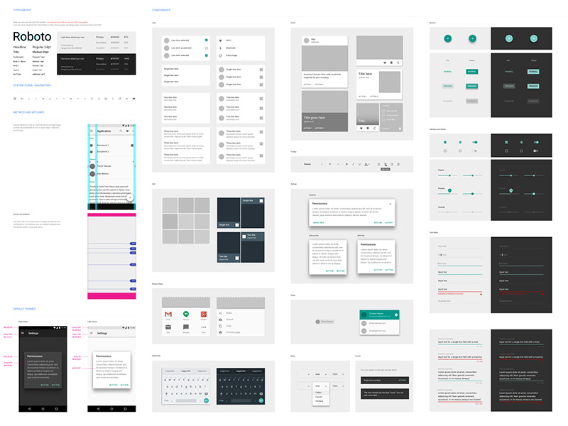 Google Material Design UI Sketchnressource