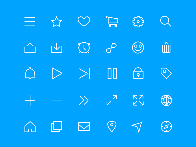 Minimal Line Icon Set Sketch Resource