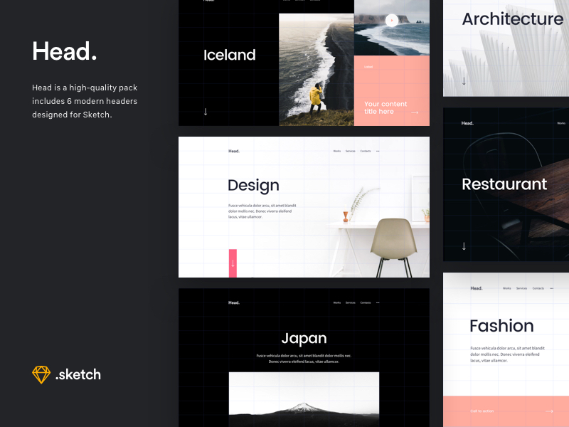 Header Starter Kit Sketch Resource