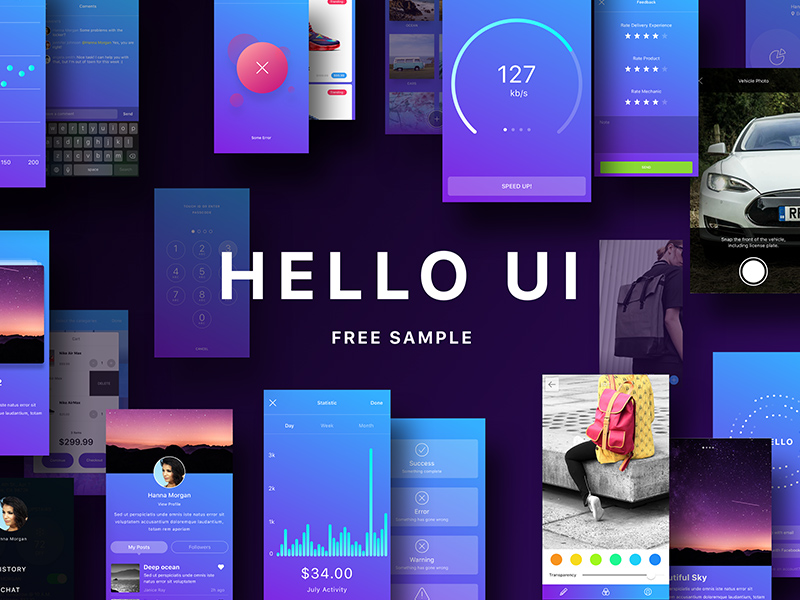 Ejemplo gratis de Hello UI Kit
