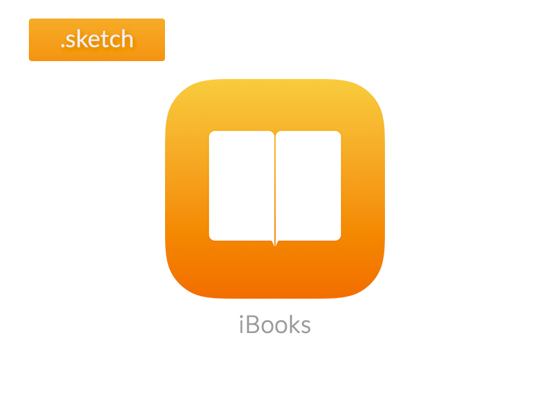 iBooks iOS icon Sketch Ressource