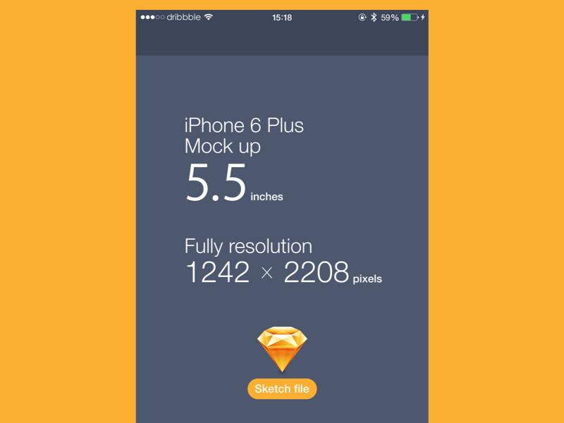 iPhone 6 Plus Mockup-Skizzierungsressource