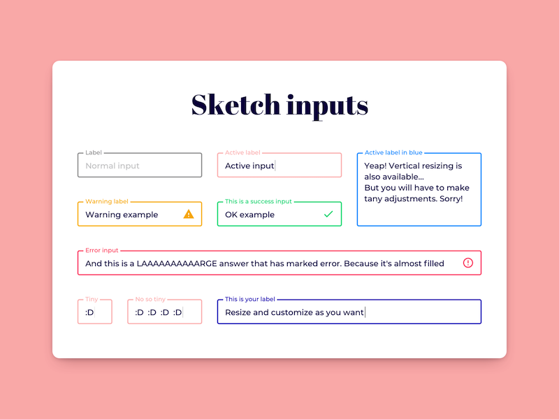 Exemple de coffres d'entrée Sketch Ressource