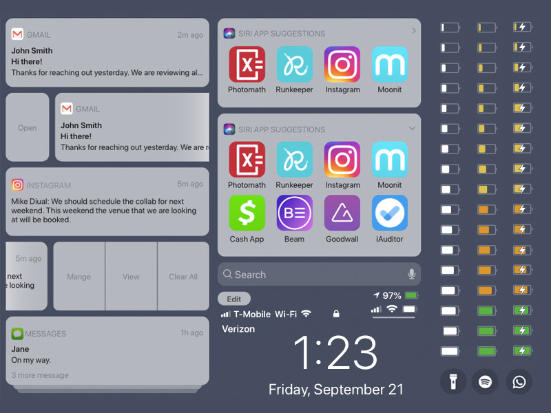 IOS 13 Lock Screen Ui Kit Sketch Ресурс