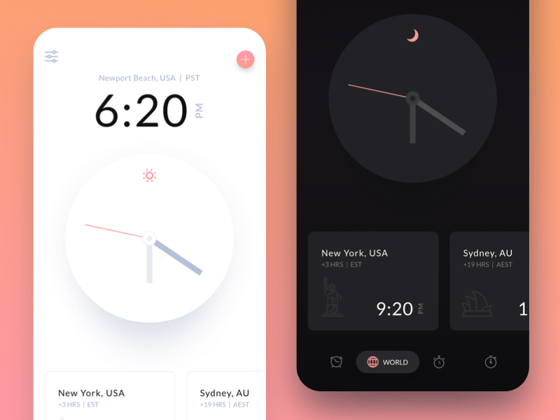 iOS Clock App Sketch-Ressource