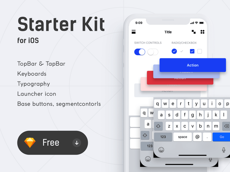 Ressource de croquis de kit solide iOS