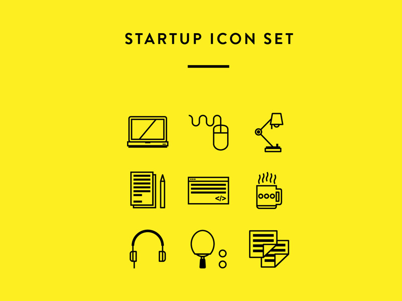 Startup Icon Set Sketch Resource