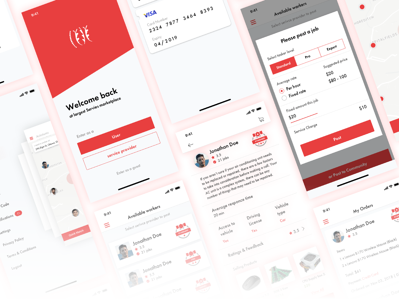 Marketplace App Concept Sketch Resource