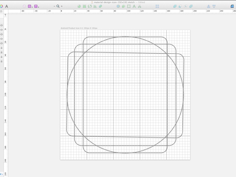 Materialdesign-Symbol Grid Template Sketchnressource