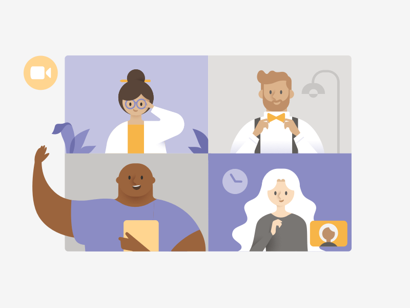 Remote Work Illustration Sketch Resource