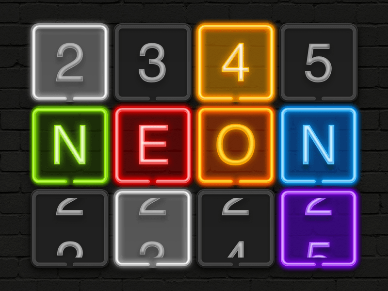 Neon-Stil-Textskizzenressource