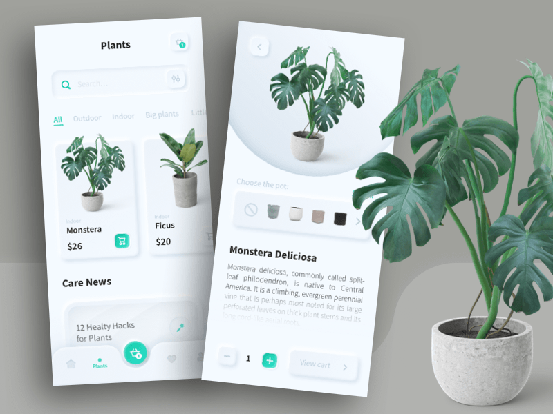Plants App Concept Sketch Ressource