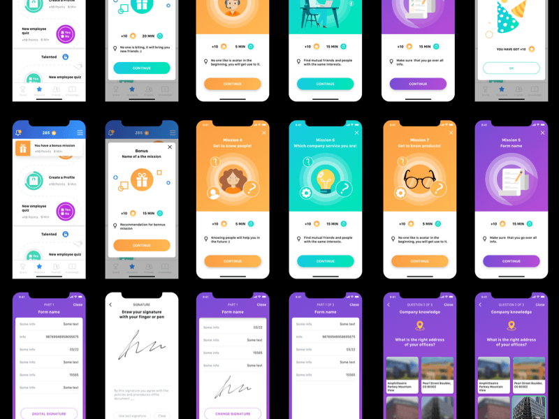 Concepto de aplicación de gamificación Recurso de boceto