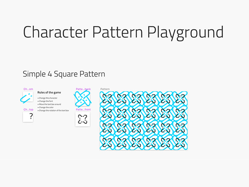 Pattern HintergrundGenerator und Spielplatz Sketch Ressource