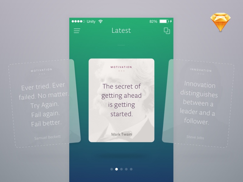 Quotes app Sketch Resource