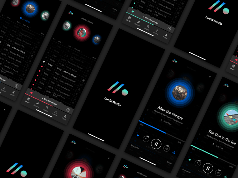 Radio Podcast App Concept Concept Sketch Ressource