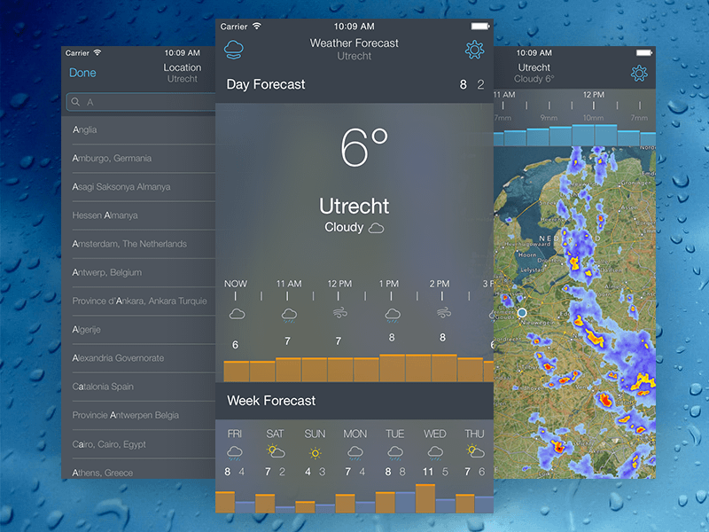 RainMap App croquis de la ressource