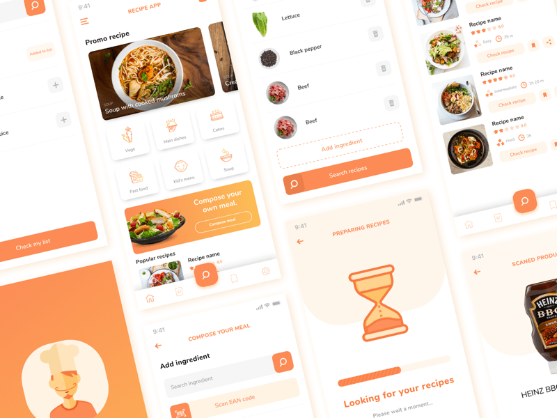 Ingredientes disponibles Receta App Sketch Resource