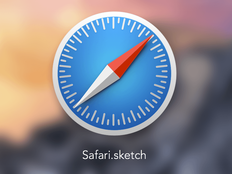Icono de Safari de Apple Sketch Recurso