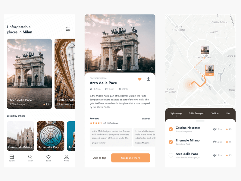Sightseeing Concept App Sketch Resource