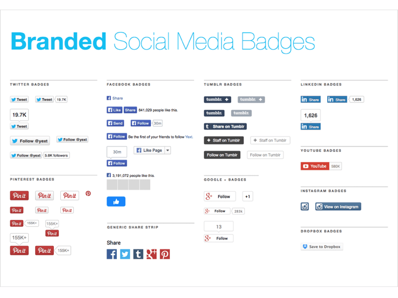 Branded Social Media Badges Sketch Resource