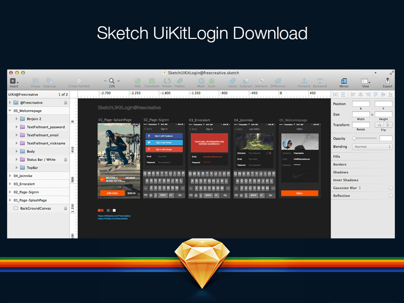 UI-Kit-Login iOS-Skizzierungsressource