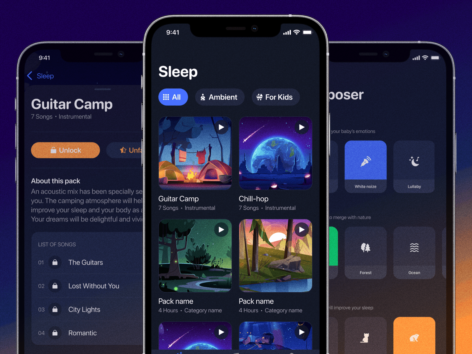 Sleep Sounds App Sketch Resource