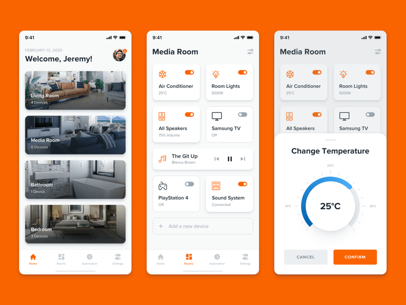 Smart Home App Concept Sketch Resource