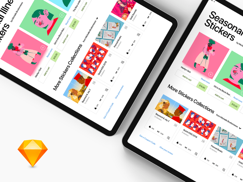 ステッカーショップアプリSketchリソース