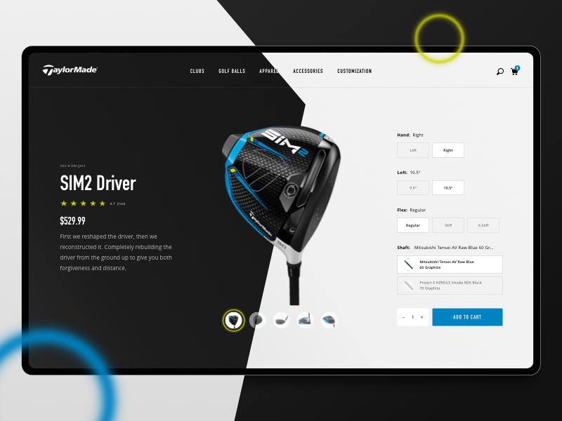 Golf Company Homepage Concept Sketch Resource