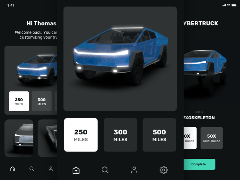 Tesla Cybertruck Concept приложение эскиз ресурса