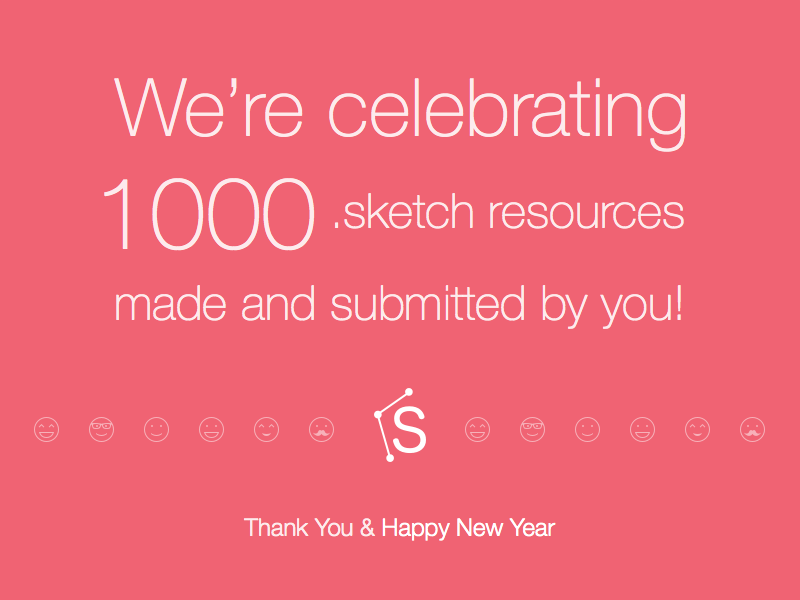 ありがとう、新年あけましておめでとうございますSketchリソース