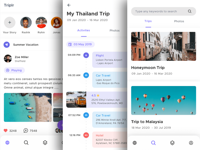 旅行アプリコンセプトSketchリソース