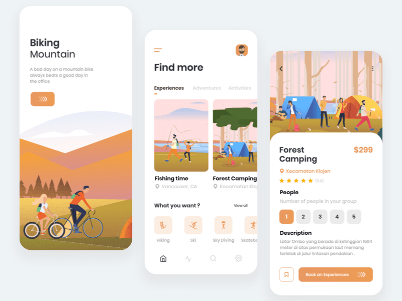 Travel App Concept Sketch Resource