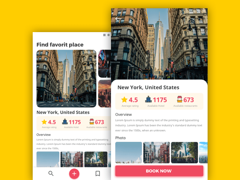 Travel App Screen Sketch Resource