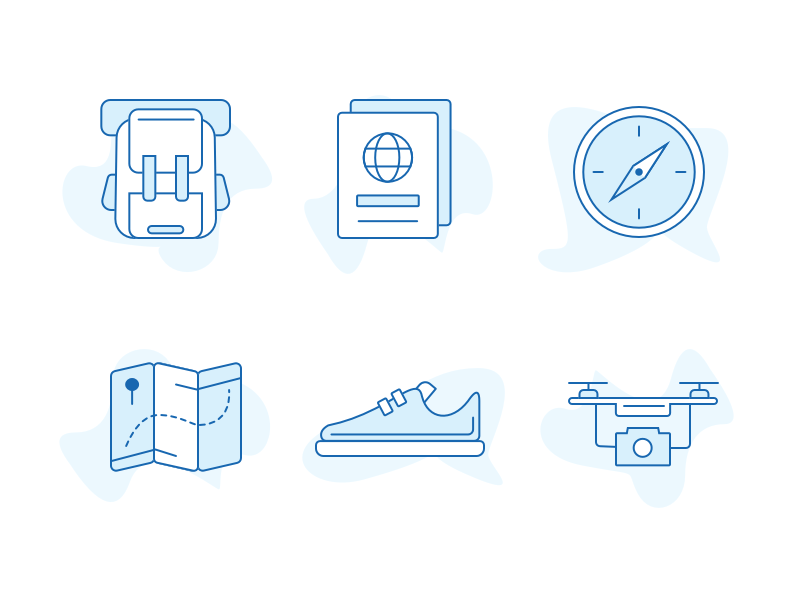 6 Travel Icons Sketch Resource