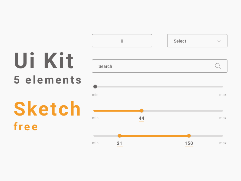 Kit de interfaz de usuario de 5 elementos