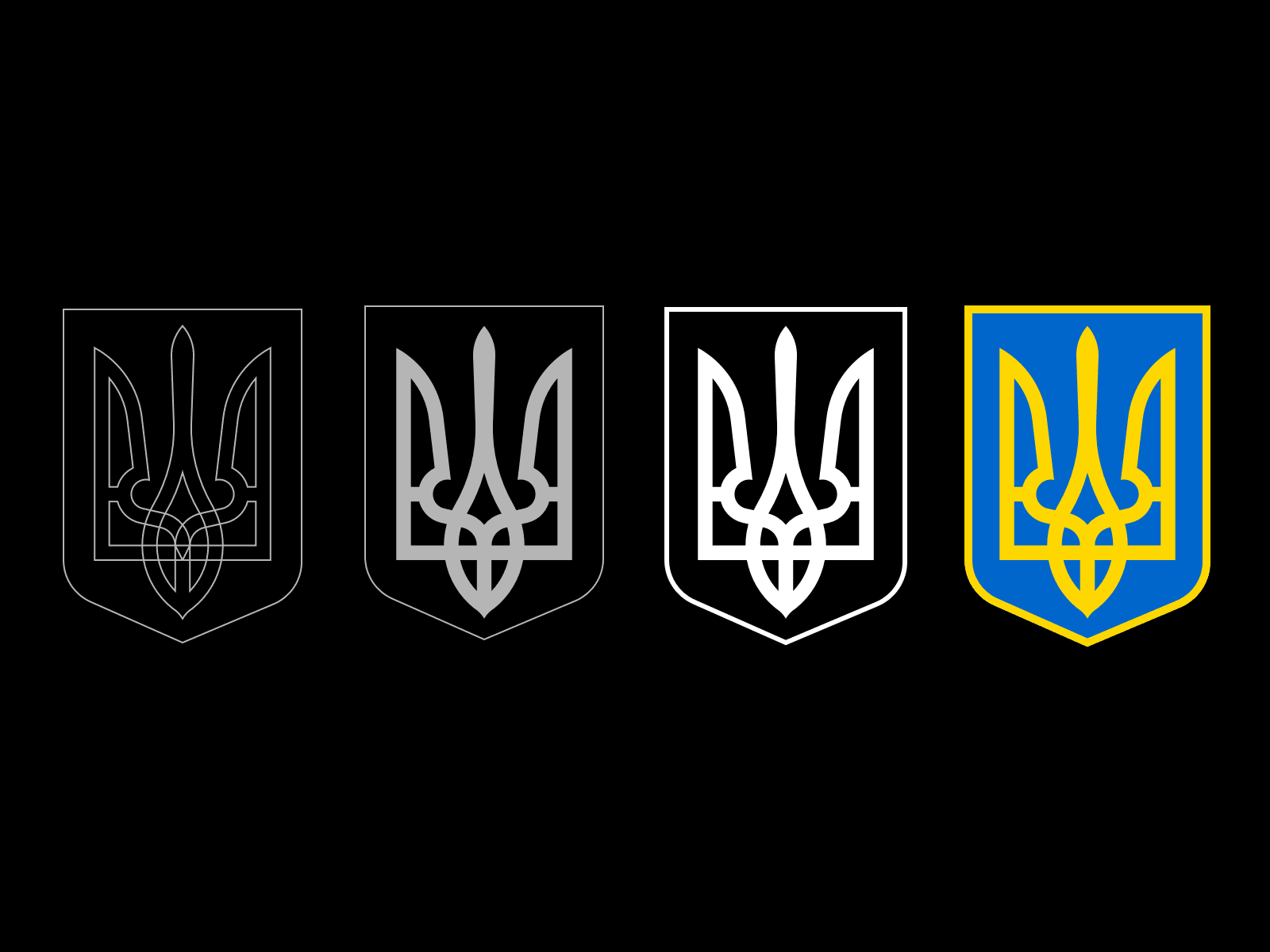 Ukraine -Wappen Sketch Ressource
