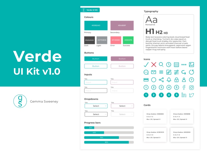 Ressource de croquis de kit UI vert