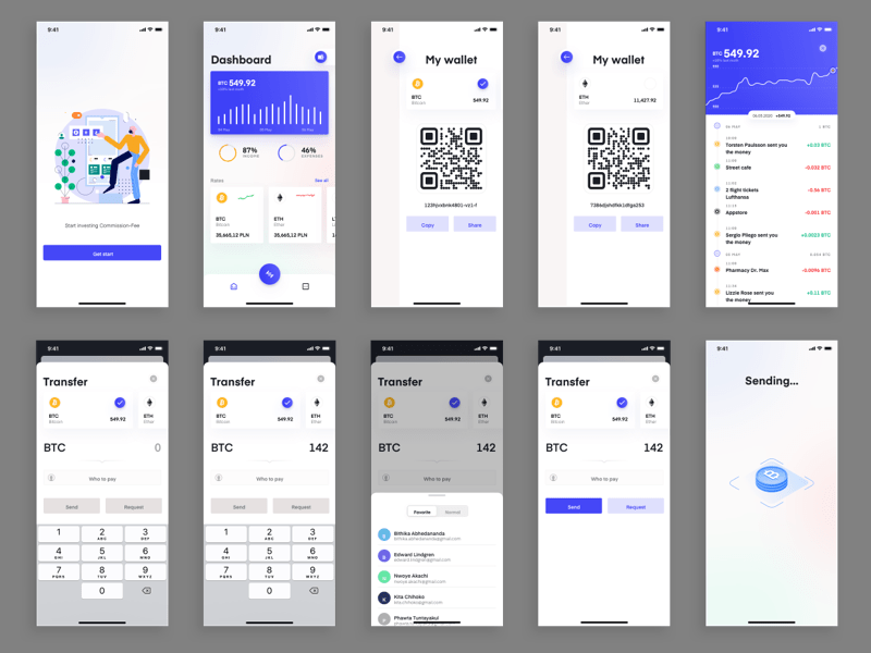 仮想通貨ウォレットコンセプトSketchリソース