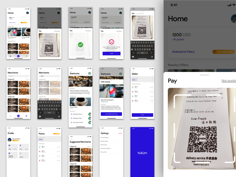 Wallet App Konzept Sketch Ressource