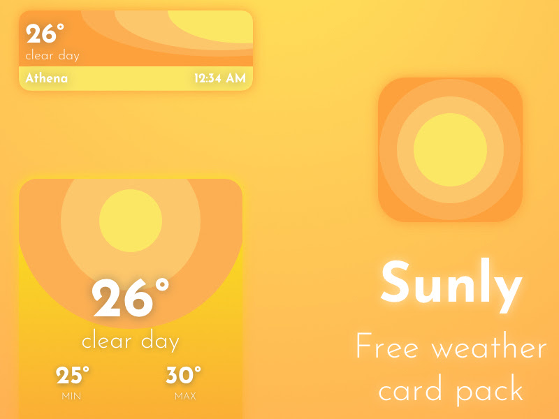 Sunly Weather Cards Recurso de boceto